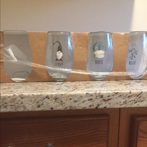 Rae Dunn Stemless Wine Glasses